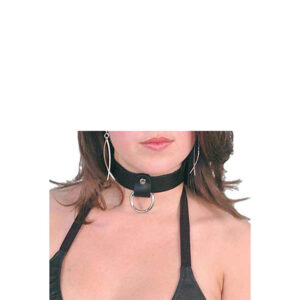 D Ring Leather Choker Collar