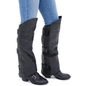 Heavy Leather Shin Chaps / Half Chaps