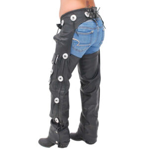 Western Leather Chaps With Conchos