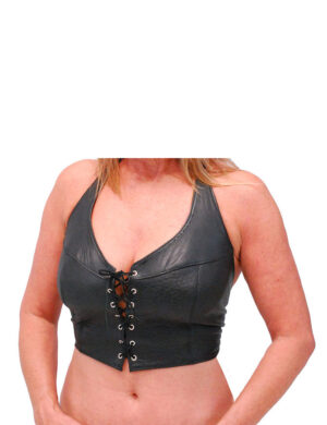 Leather Lace Up Halter