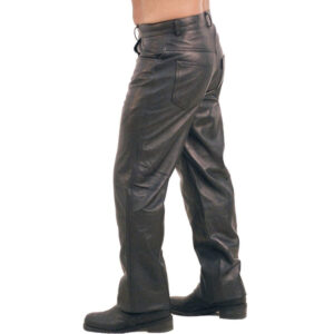 5 Pocket Leather Pants Men