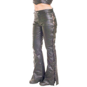 Leather Pants For Women With Side Lacing