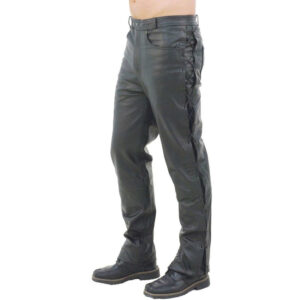 Side Laced Men’s Leather Pants