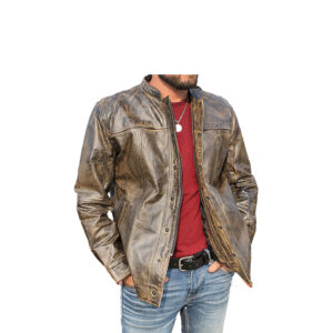 Men’s Leather Brown Shirt