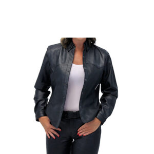 Black Leather Shirt For Women